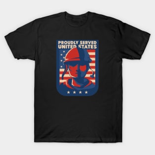 Proudly Served United States - Veteran T-Shirt